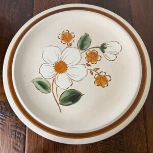 Vintage Stoneware by Sigma Dogwood Platter | Floral Serving Plate